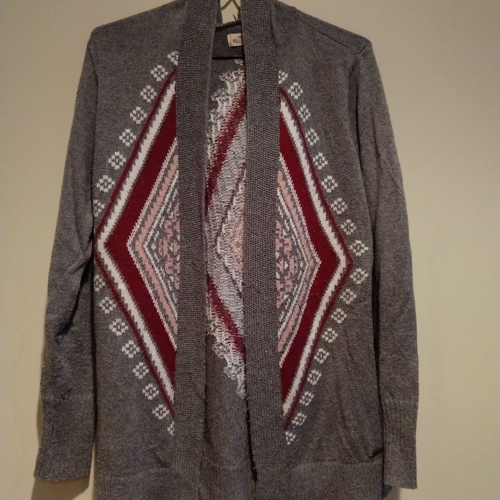 Oversize Knit Patterned Cardigan